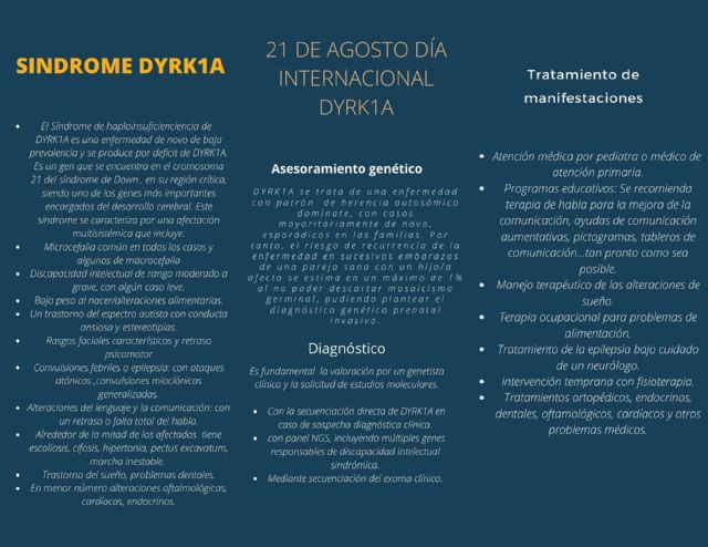 El 21 de agosto se celebra el Día Mundial del Síndrome DYRK1A